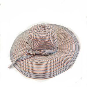 Vintage Scala Hat Wide Striped Hat Coastal Prairie